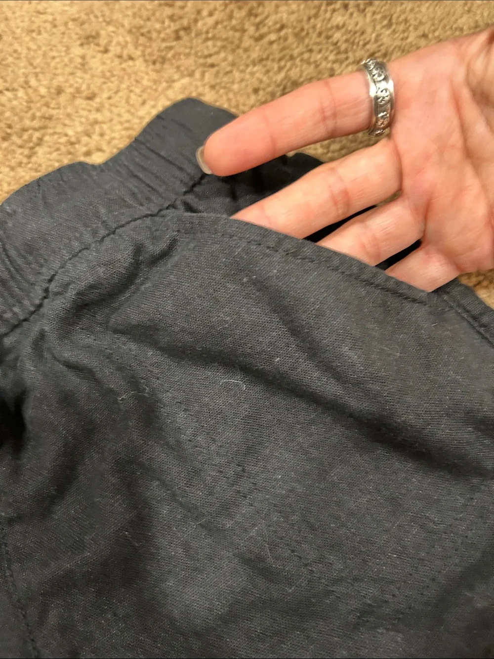 Old Navy Black Girls Elastic Drawstring Casual Shorts